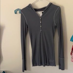 Grey hooded shirt